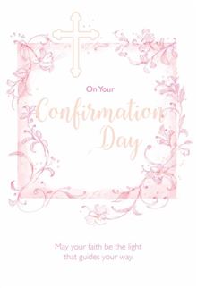 Girl 8x5 - Cross Pink Wreath