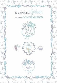 Godson 8x5 - Blue Flowers Dove Chalice