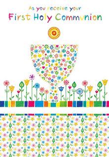 Girl 8x5 - Colourful Floral Chalice