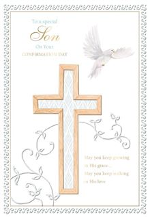 Son 8x6 - Cross & Dove Blue